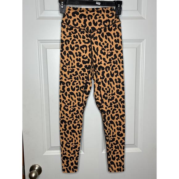 Balance Athletica Vitality Size XS Cheetah Print Athletic Workout Leggings - Picture 2 of 7